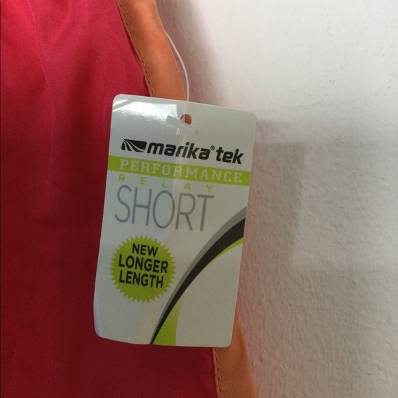 Women’s Marika Tek S Small 4 - 6 Shorts Athletic Running Red Orange Active NWT - Picture 10 of 11